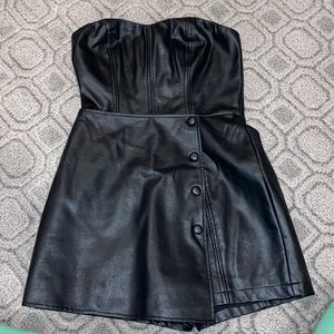 Zara leather romper